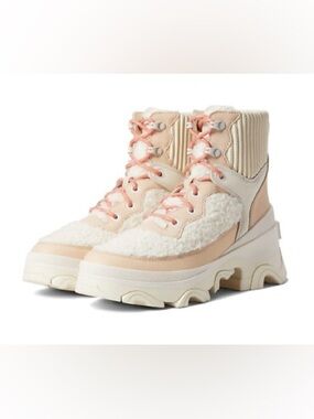 Sorel Brex Waterproof Faux Shearling Hiker Boots Size 9.5